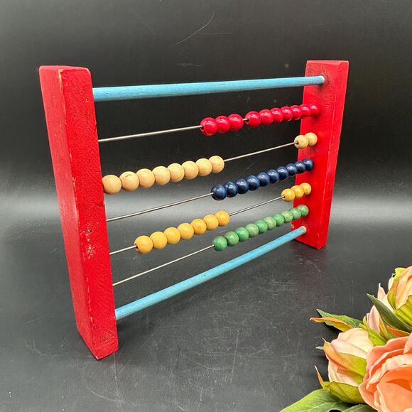 Vintage Wooden Abacus 12” - Picture 2 of 5